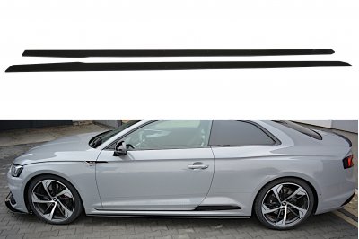 Накладки сплиттеры на пороги на Audi RS5 B9 Coupe